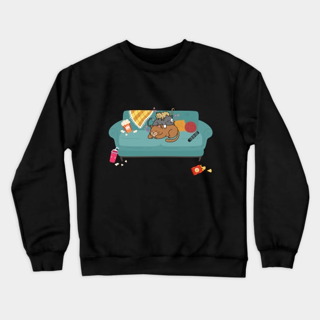 Cats lover quarantine day gift Crewneck Sweatshirt by Flipodesigner